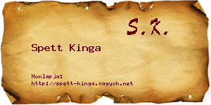 Spett Kinga névjegykártya